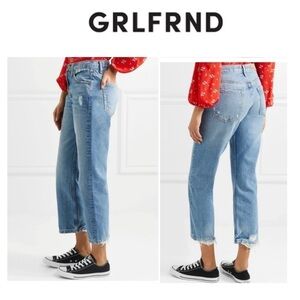 Grlfrnd the Linda Crop Jean in medium wash - size 29